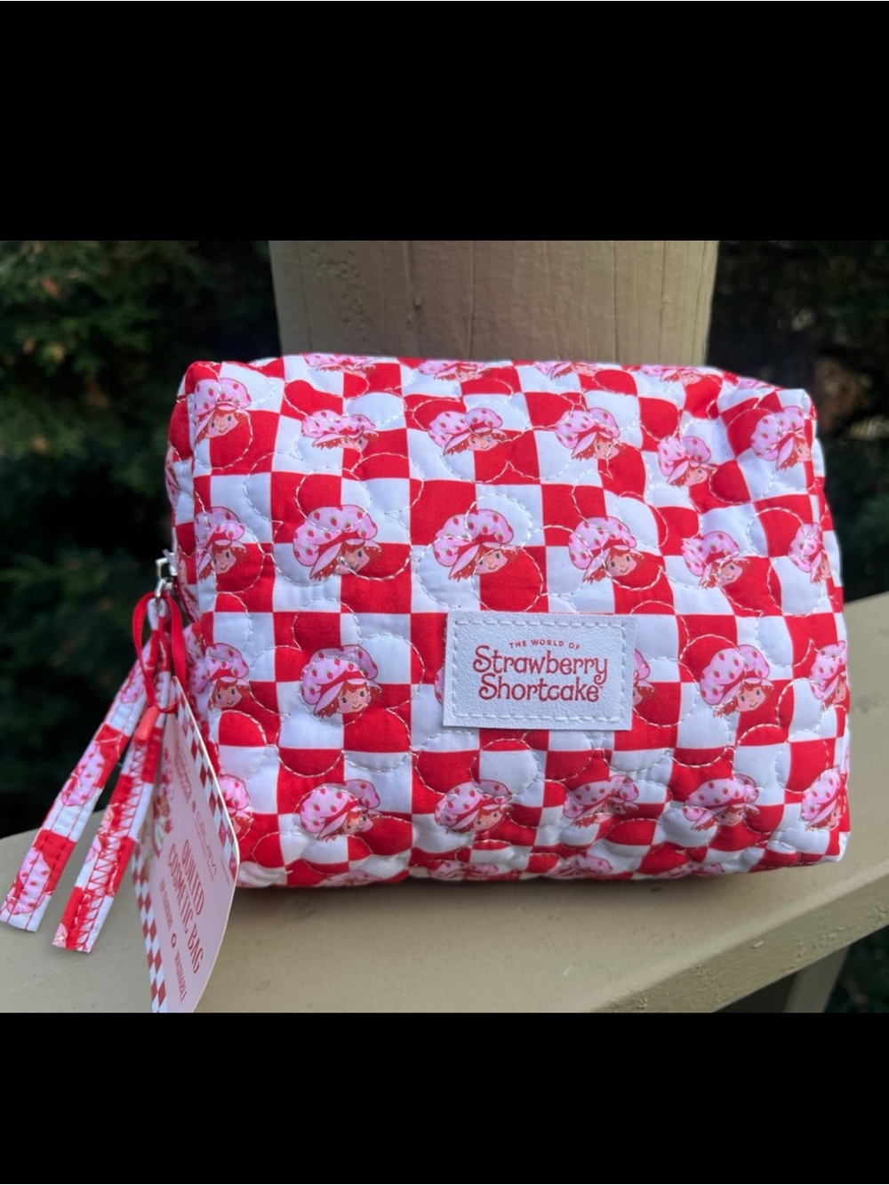 Strawberry Shortcake Quilted Cosmetic Bag